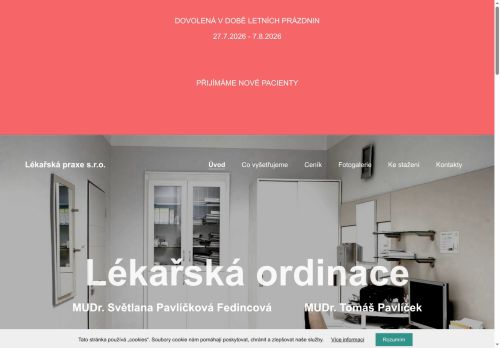 Zobrazit webové stránky Interní a gastroenterologická ambulance - MUDr. Světlana Pavlíčková Fedincová