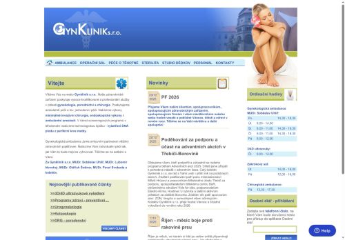 Zobrazit webové stránky Gynklinik s.r.o. - MUDr. Soběslav Uhlíř