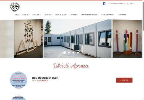 Webové stránky Základní škola a Mateřská škola Prušánky, okres Hodonín, příspěvková organizace, Prušánky