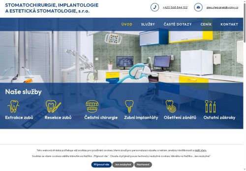 Zobrazit webové stránky Zubní lékař - Prim. MUDr. Aleš Štěpánek, MDDr. Petr Vodička, Prim, MUDr. Leonard Smrček