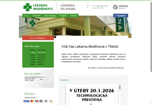 Zobrazit webové stránky Lékárna Modřínová