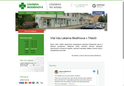 Zobrazit webové stránky Lékárna Modřínová