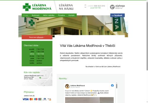 Zobrazit webové stránky Lékárna Modřínová