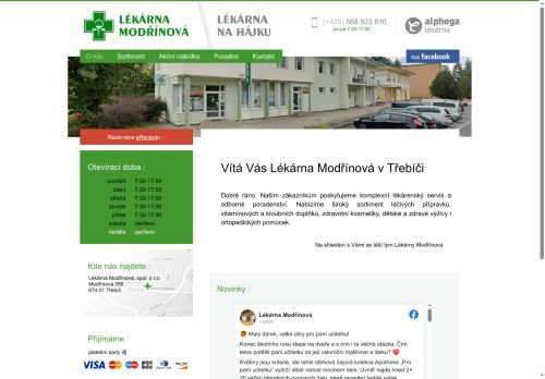 Zobrazit webové stránky Lékárna Modřínová