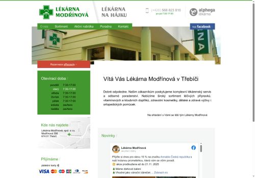 Zobrazit webové stránky Lékárna Modřínová