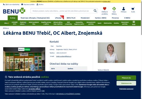 Zobrazit webové stránky Lékárna Benu Třebíč
