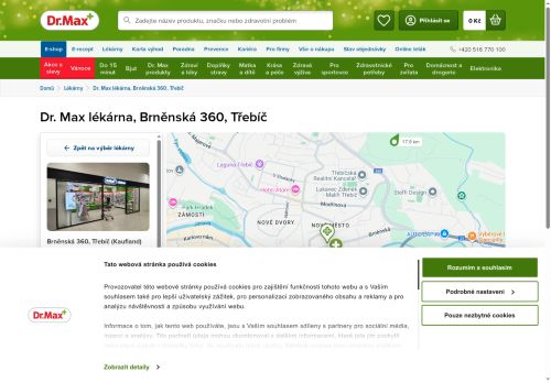 Zobrazit webové stránky Lékárna Dr. Max Třebíč
