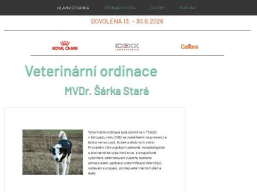 Veterinární ordinace - MVDr. Šárka Stará