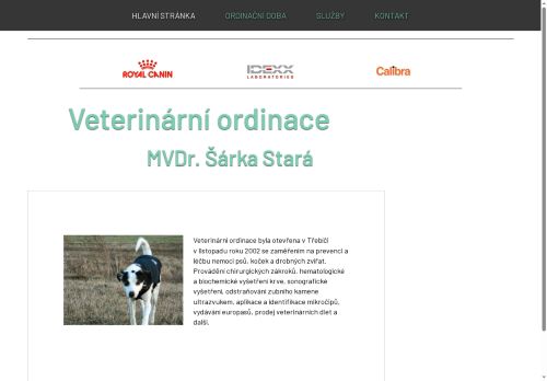 Zobrazit webové stránky Veterinární ordinace - MVDr. Šárka Stará