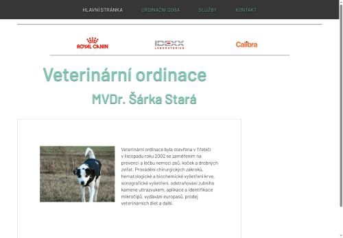 Zobrazit webové stránky Veterinární ordinace - MVDr. Šárka Stará