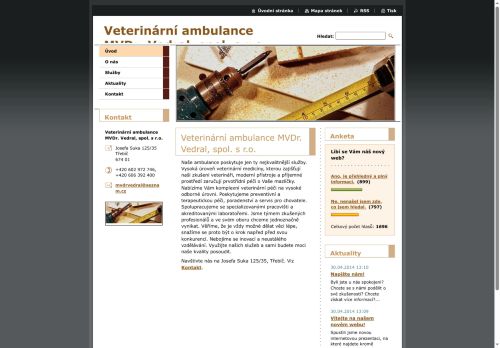 Zobrazit webové stránky Veterinární ordinace - MVDr. Vedral, spol. s r.o.