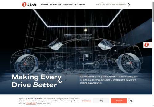 Zobrazit webové stránky Lear Corporation Czech Republic s.r.o.