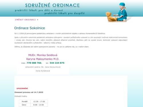 Pediatrie - MUDr. Eliška Šafránková