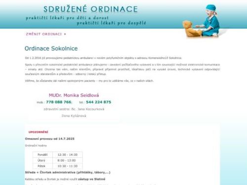 Pediatrie - MUDr. Eliška Šafránková