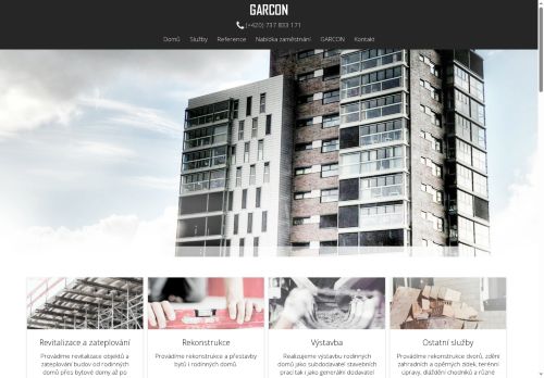 Webové stránky GARCON s.r.o., Modřice