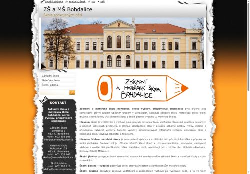 Zobrazit webové stránky Mateřská škola  Bohdalice
