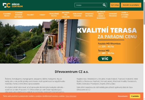 Webové stránky Dřevocentrum CZ, s.r.o., Mnichovo Hradiště