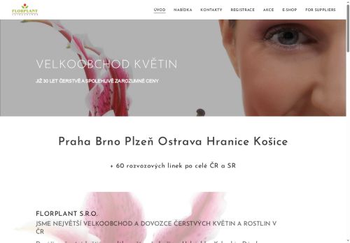 Webové stránky FLORPLANT s.r.o., Plzeň