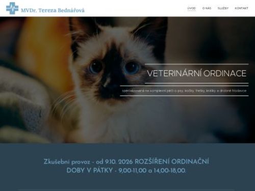 Veterinární ambulance - MVDr. Tereza Bednářová