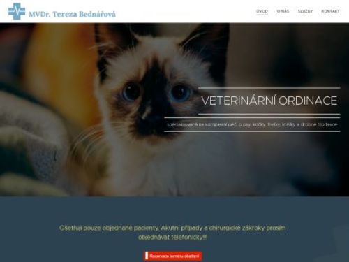 Veterinární ambulance - MVDr. Tereza Bednářová
