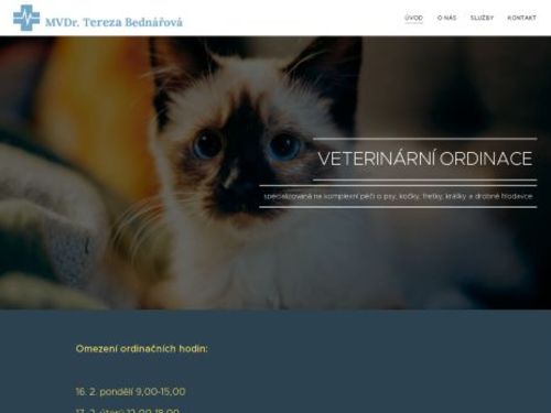 Veterinární ambulance - MVDr. Tereza Bednářová