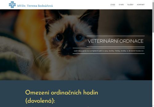 Zobrazit webové stránky Veterinární ambulance - MVDr. Tereza Bednářová