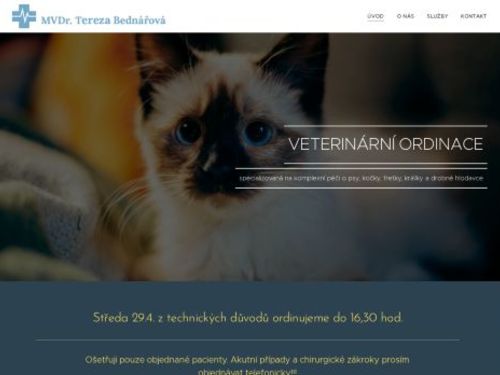 Veterinární ambulance - MVDr. Tereza Bednářová