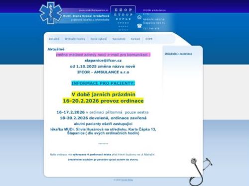 Praktický lékař - MUDr. Petra Procházková