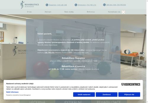 Zobrazit webové stránky Rehabilitace - Burianová, s. r. o.