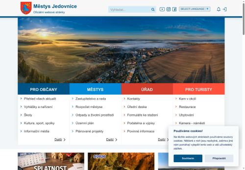 Webové stránky Městys Jedovnice, Jedovnice
