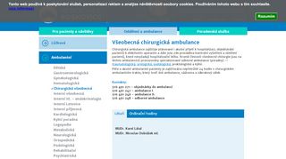 Zobrazit webové stránky Chirurgická ambulance - MUDr. Karel Látal, MUDr. Miroslav Dobiášek ml.