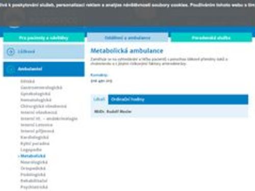 Metabolická ambulance - MUDr. Rudolf Mosler
