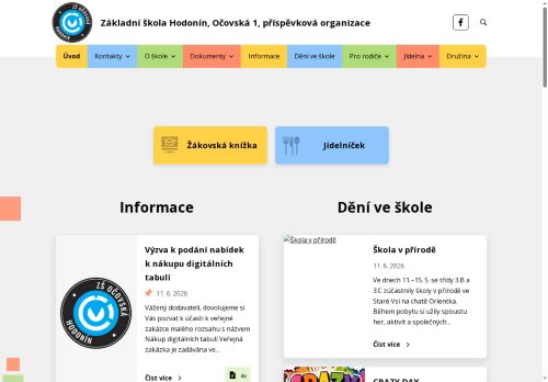 Zobrazit webové stránky Základní škola Hodonín, Očovská 1