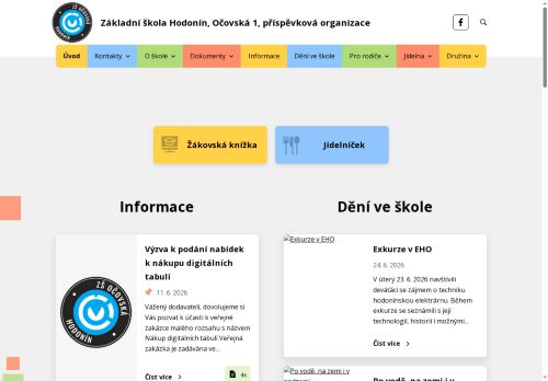 Zobrazit webové stránky Základní škola Hodonín, Očovská 1