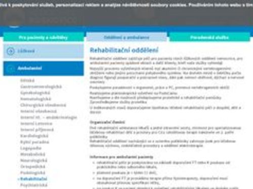 Rehabilitační oddělení - MUDr. Monika Dvořáčková, MUDr. Jana Lukešová