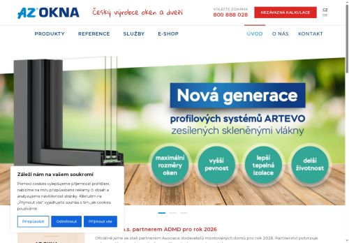 Zobrazit webové stránky AZ OKNA a.s.