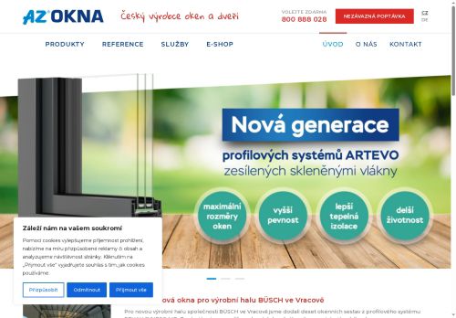 Zobrazit webové stránky AZ OKNA a.s.