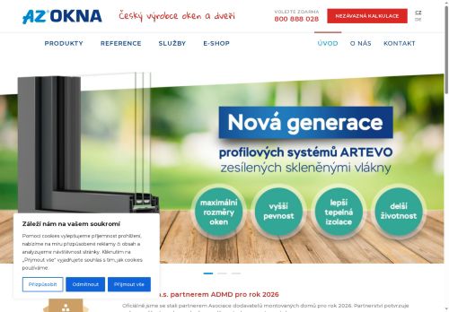 Zobrazit webové stránky AZ OKNA a.s.
