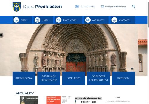 Zobrazit webové stránky Obecní úřad Předklášteří