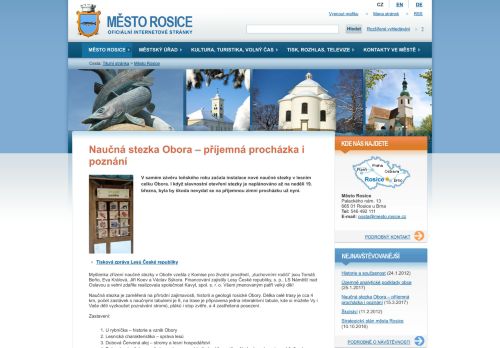 Zobrazit webové stránky Naučná stezka Rosice