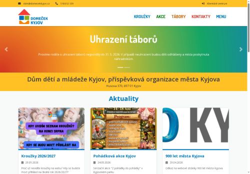 Zobrazit webové stránky Dům dětí a mládeže Kyjov, příspěvková organizace města Kyjova