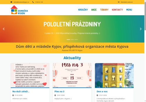 Zobrazit webové stránky Dům dětí a mládeže Kyjov, příspěvková organizace města Kyjova