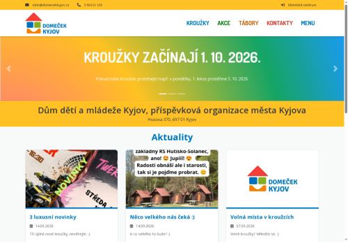 Zobrazit webové stránky Dům dětí a mládeže Kyjov, příspěvková organizace města Kyjova