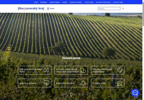 Webové stránky Jihomoravský kraj, Brno