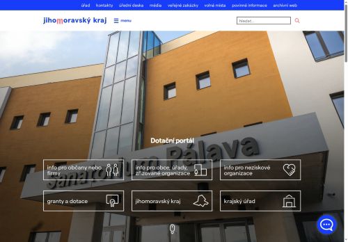 Webové stránky Jihomoravský kraj, Brno