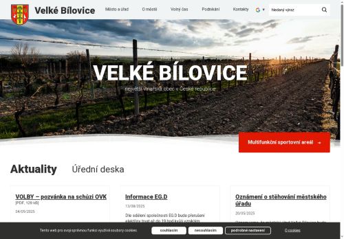 Zobrazit webové stránky Městský úřad Velké Bílovice