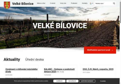 Zobrazit webové stránky Městský úřad Velké Bílovice