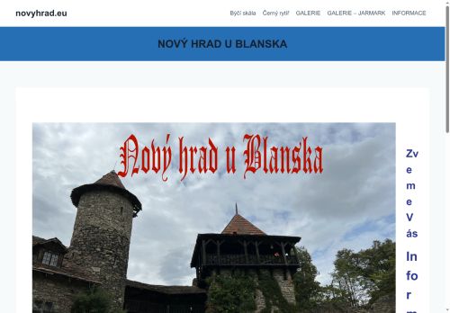 Zobrazit webové stránky Nový hrad u Adamova