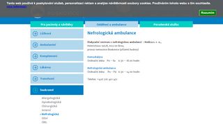 Zobrazit webové stránky Nefrologická ambulance
