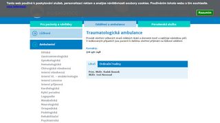Zobrazit webové stránky Traumatologická ambulance - Prim. MUDr. Radek Bousek, MUDr. Ivoš Novosad